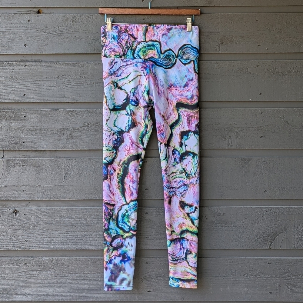 NWOT Agstract Apparel Colorful Full Length Leggings Size Medium